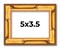 5x3.5 Thin Bamboo Picture Frame with UV-Resistant Acrylic & Acid Free Backing, Available in 2 Finishes - Gold and Brown